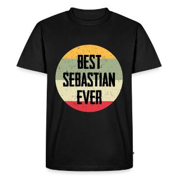 Best Sebastian Ever - Men's Premium Organic T-Shirt - black - Front - Nico (187cm)