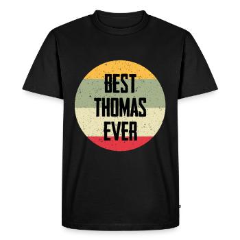 Best Thomas Ever - Men's Premium Organic T-Shirt - black - Front - Nico (187cm)