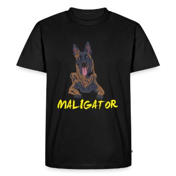Maligator - Malinois Belgian Shepherd - Dog Owner - Men's Premium Organic T-Shirt - black - Front - Nico (187cm)