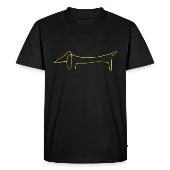 Pic Dachshund minimalist - Men's Premium Organic T-Shirt - black - Front - Nico (187cm)