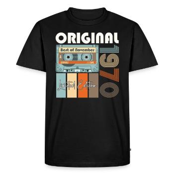 Novembre né en 1970 52e cadeau d'anniversaire - T-shirt Premium bio Homme - noir - Devant - Nico (187cm)