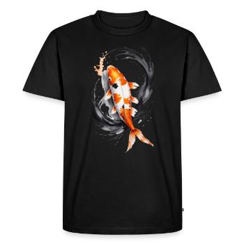 Koi Poisson Carpe Nishikigoi - T-shirt Premium bio Homme - noir - Devant - Nico (187cm)