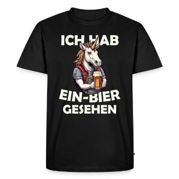 I've seen a beer Unicorn with beer - Men's Premium Organic T-Shirt - black - Front - Nico (187cm)