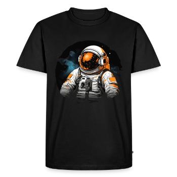 Astronaut Helmet Space - Men's Premium Organic T-Shirt - black - Front - Nico (187cm)