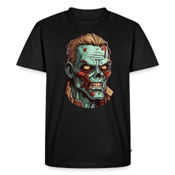Zombie - Men's Premium Organic T-Shirt - black - Front - Nico (187cm)