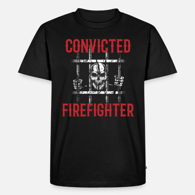 Convicted Firefighter - Männer Premium Bio T-Shirt - Schwarz