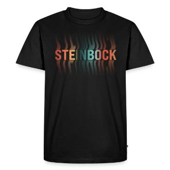 Steinbock Sternzeichen - Männer Premium Bio T-Shirt - Schwarz - Vorne - Nico (187cm)