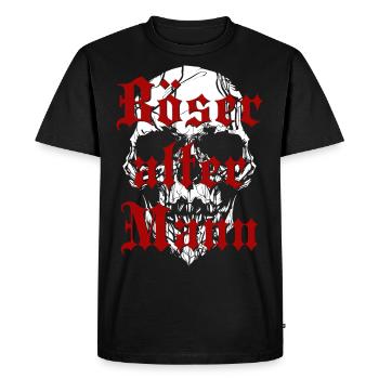 Vieil homme maléfique - T-shirt Premium bio Homme - noir - Devant - Nico (187cm)