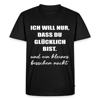Flirt Spruch Anmache - Männer Premium Bio T-Shirt - Schwarz - Vorne - Nico (187cm)