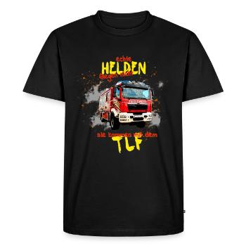 Camions de pompiers Camions de pompiers - T-shirt Premium bio Homme - noir - Devant - Nico (187cm)