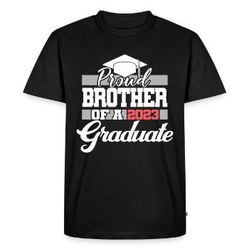 Proud Brother Of A 2023 Graduate Graduation Gift - Men's Premium Organic T-Shirt - black - Front - Nico (187cm)