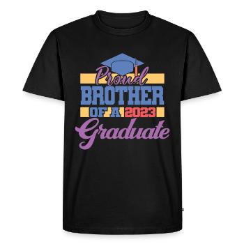 Proud Brother Of A 2023 Graduate Graduation Gift - Men's Premium Organic T-Shirt - black - Front - Nico (187cm)
