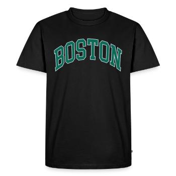 Boston - T-shirt Premium bio Homme - noir - Devant - Nico (187cm)