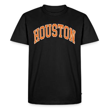 Houston - T-shirt Premium bio Homme - noir - Devant - Nico (187cm)