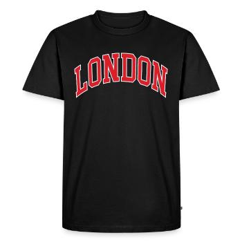 London - Men's Premium Organic T-Shirt - black - Front - Nico (187cm)