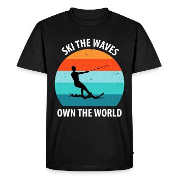 Ski nautique, ski nautique, skieurs nautiques - T-shirt Premium bio Homme - noir - Devant - Nico (187cm)
