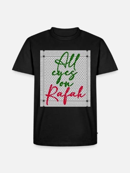 ALL EYES ON RAFAH - Männer Premium Bio T-Shirt - Schwarz