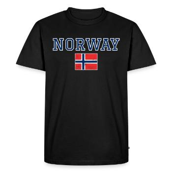 Norvège - T-shirt Premium bio Homme - noir - Devant - Nico (187cm)