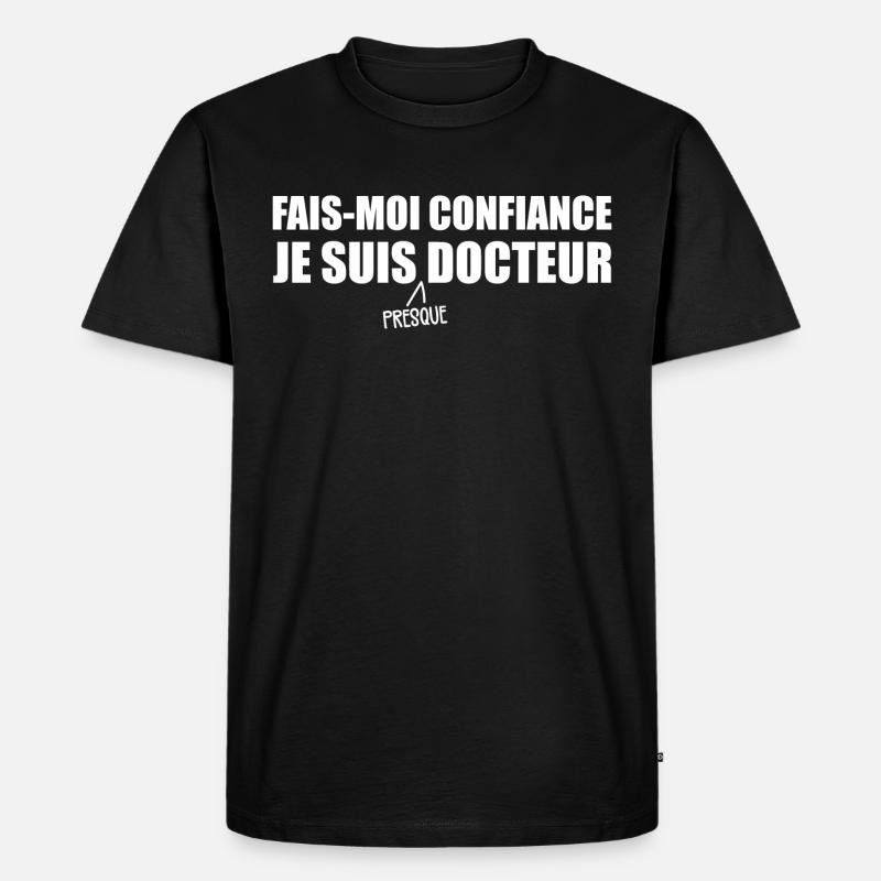Ich bin fast ein Arzt - Männer Premium Bio T-Shirt - Schwarz
