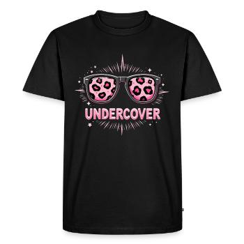 Lunettes de soleil et costume - Funny Motif - T-shirt Premium bio Homme - noir - Devant - Nico (187cm)