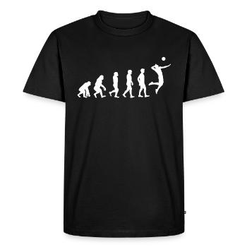 Volleyball Evolution Entwicklung Beachvolleyball - Männer Premium Bio T-Shirt - Schwarz - Vorne - Nico (187cm)