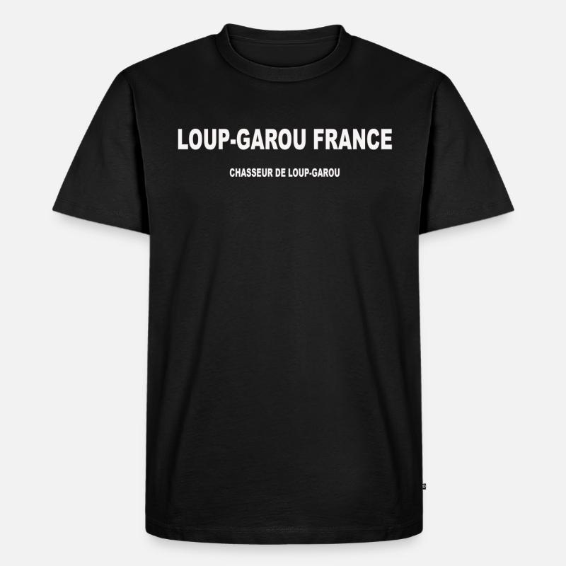 Werwolf Frankreich - Männer Premium Bio T-Shirt - Schwarz
