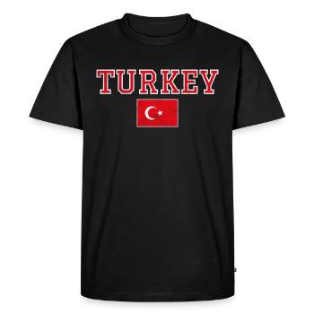 Turquie - T-shirt Premium bio Homme - noir - Devant - Nico (187cm)