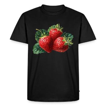 Fraise - T-shirt Premium bio Homme - noir - Devant - Nico (187cm)