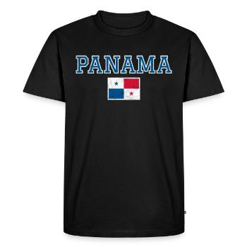 Panama - Men's Premium Organic T-Shirt - black - Front - Nico (187cm)