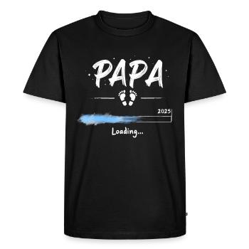 Dad 2025 Loading for Fathers Gift - Men's Premium Organic T-Shirt - black - Front - Nico (187cm)