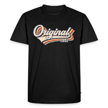 Original 1951 Millésime 70 anniversaire Cadeau - T-shirt Premium bio Homme - noir - Devant - Nico (187cm)