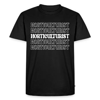 Horticulteur, Spécialiste des plantes, Jardinier, Cultivateur - T-shirt Premium bio Homme - noir - Devant - Nico (187cm)