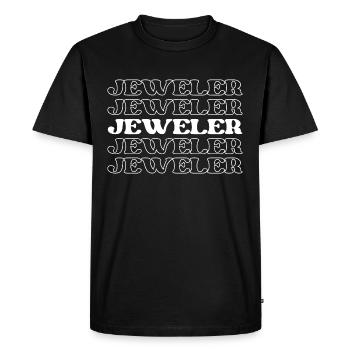 Jeweler Jewelry Designer Gemologist Worker - Men's Premium Organic T-Shirt - black - Front - Nico (187cm)