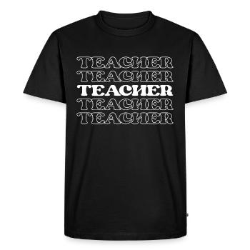 Enseignant Formateur Instructeur Tuteur Pédagogue - T-shirt Premium bio Homme - noir - Devant - Nico (187cm)