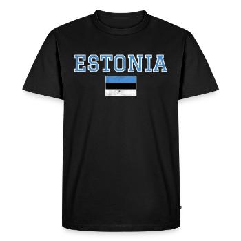 Estonie - T-shirt Premium bio Homme - noir - Devant - Nico (187cm)