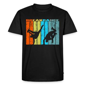 cadeau vintage retro breakdance - T-shirt Premium bio Homme - noir - Devant - Nico (187cm)