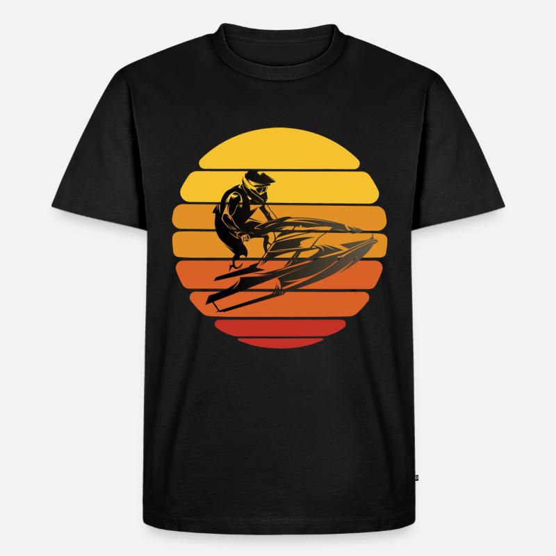 Jet Ski Design TShirt - Männer Premium Bio T-Shirt - Schwarz