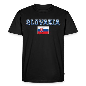 Slovakia - Men's Premium Organic T-Shirt - black - Front - Nico (187cm)