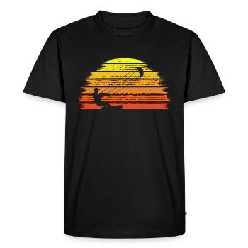 Kitesurfing Kite Surfer Sunset Kitesurfing - Men's Premium Organic T-Shirt - black - Front - Nico (187cm)