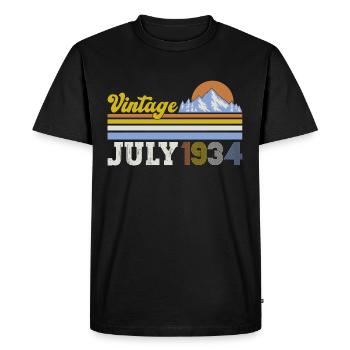 90th Birthday Original July 1934 Born 1934 - Men's Premium Organic T-Shirt - black - Front - Nico (187cm)