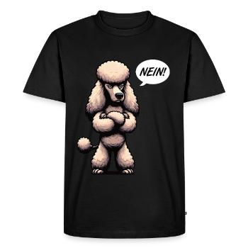 Nein Pudel Pudelbesitzer Pudelliebhaber Pudelhund - Männer Premium Bio T-Shirt - Schwarz - Vorne - Nico (187cm)