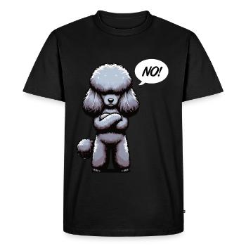 pas de caniche Caniche Propriétaire de caniche Amoureux des caniches Caniche Chien - T-shirt Premium bio Homme - noir - Devant - Nico (187cm)