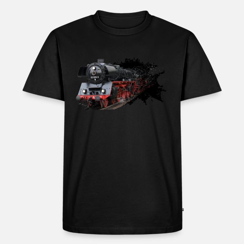 Dampflok 03 1010 - Männer Premium Bio T-Shirt - Schwarz