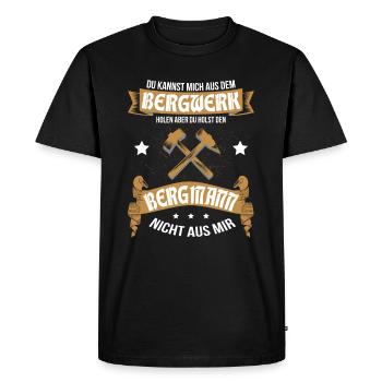 T-shirt pour le fier mineur et mineur - T-shirt Premium bio Homme - noir - Devant - Nico (187cm)