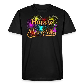 Happy New Year 2020 Nouvel An - T-shirt Premium bio Homme - noir - Devant - Nico (187cm)