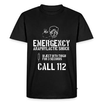 Emergency - Analphylactic shock - Men's Premium Organic T-Shirt - black - Front - Nico (187cm)