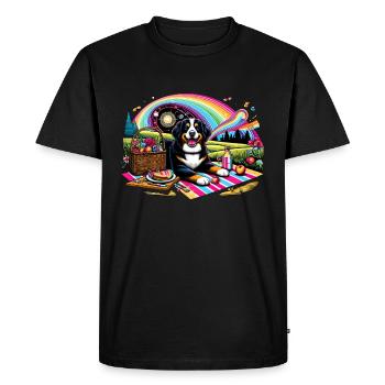 Bouvier bernois au pique- - T-shirt Premium bio Homme - noir - Devant - Nico (187cm)