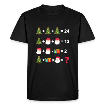 Mathématique de Noël - T-shirt Premium bio Homme - noir - Devant - Nico (187cm)
