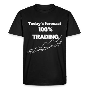 Today's forecast 100% trading - T-shirt Premium bio Homme - noir - Devant - Nico (187cm)