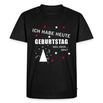 L'anniversaire d'aujourd'hui - T-shirt Premium bio Homme - noir - Devant - Nico (187cm)